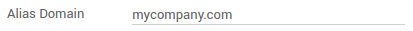 Setting the domain alias configuration on Odoo.