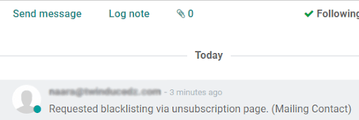 Blacklist in Odoo Email Marketing